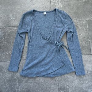 Blue Cross Tie Long Sleeve Shirt